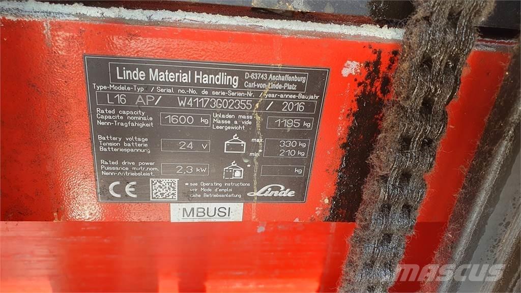 Linde L16AP ウォーキンフォークリフト