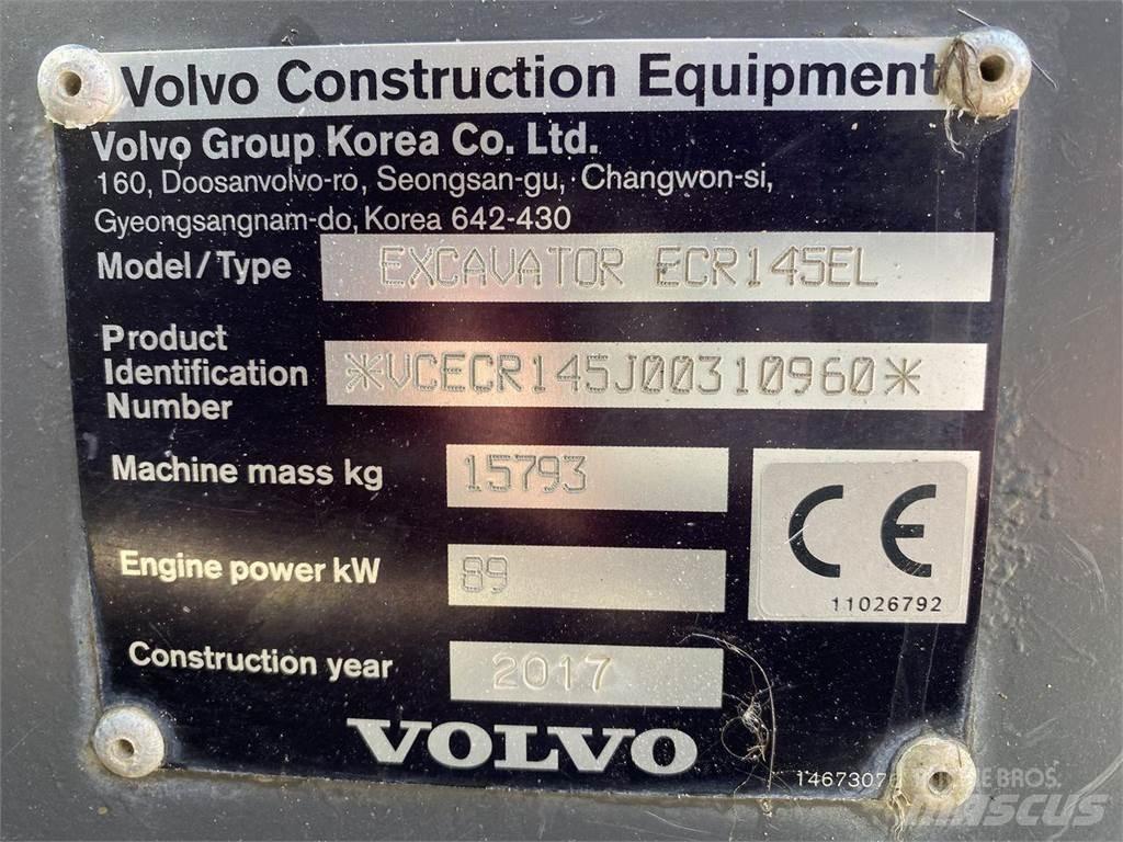 Volvo ECR145EL 大型油圧ショベル12t以上（パワーショベル・ユンボ）