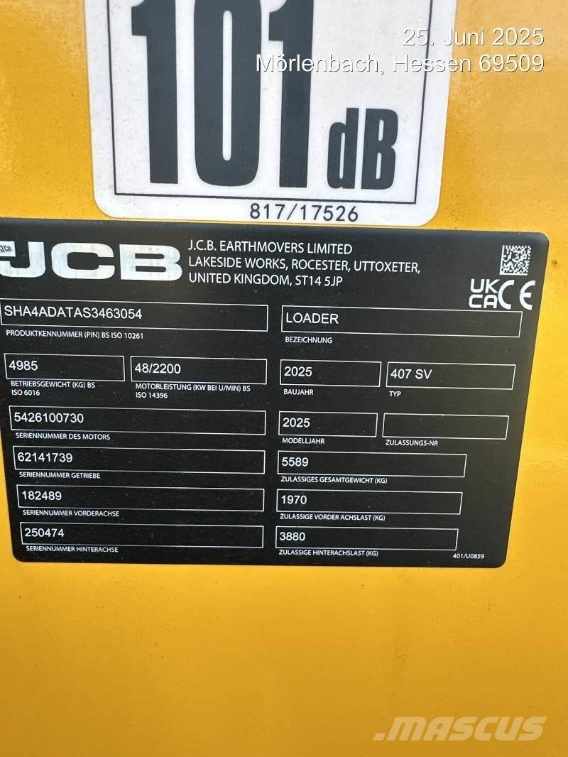 JCB 407 ホイールローダー・タイヤショベル
