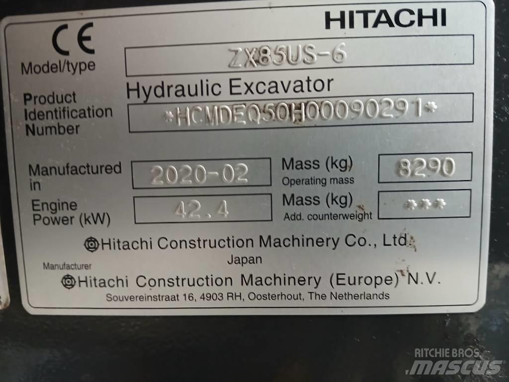 Hitachi ZX 85 US-6 中型油圧ショベル 7ｔ-12ｔ（ユンボ・パワーショベル・バックホー）