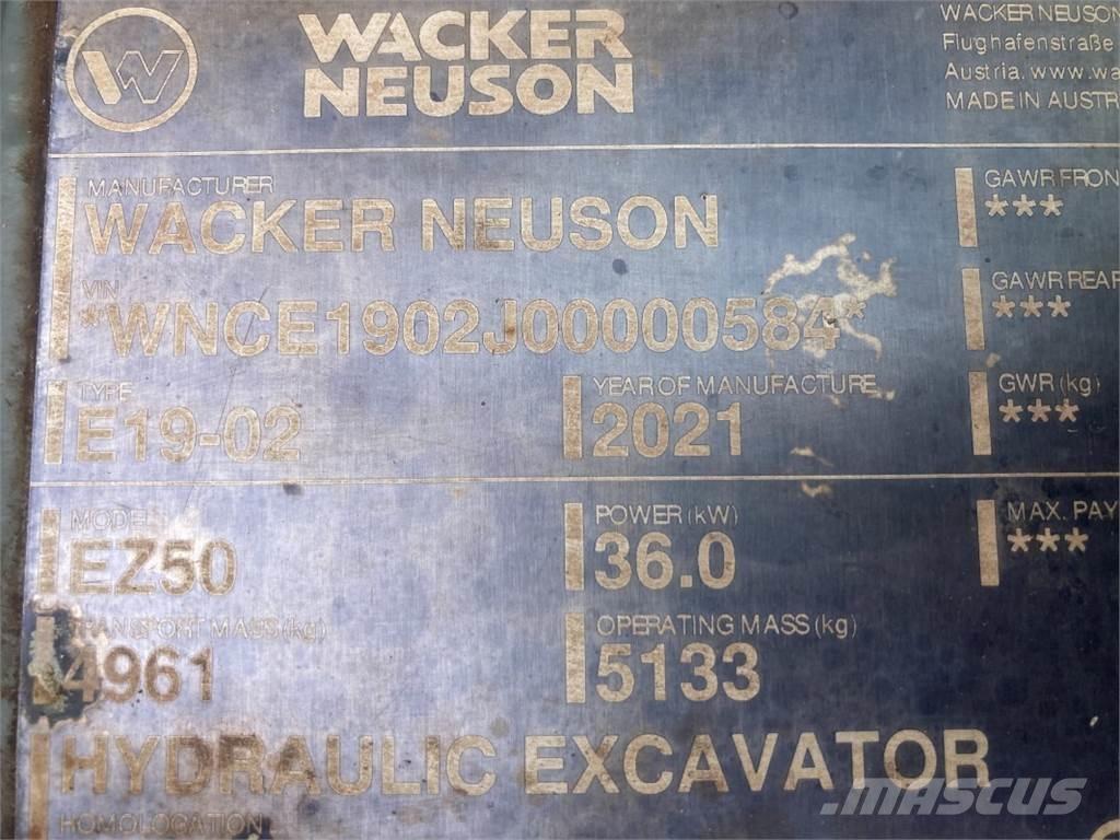 Wacker Neuson EZ50 ミニ油圧ショベル 7t以下（ミニユンボ・ミニディガー）