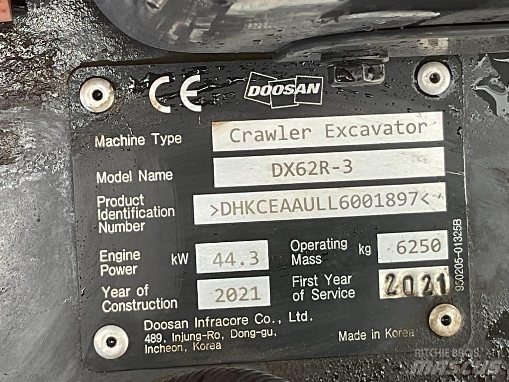 Doosan DX 62 R-3 ミニ油圧ショベル 7t以下（ミニユンボ・ミニディガー）