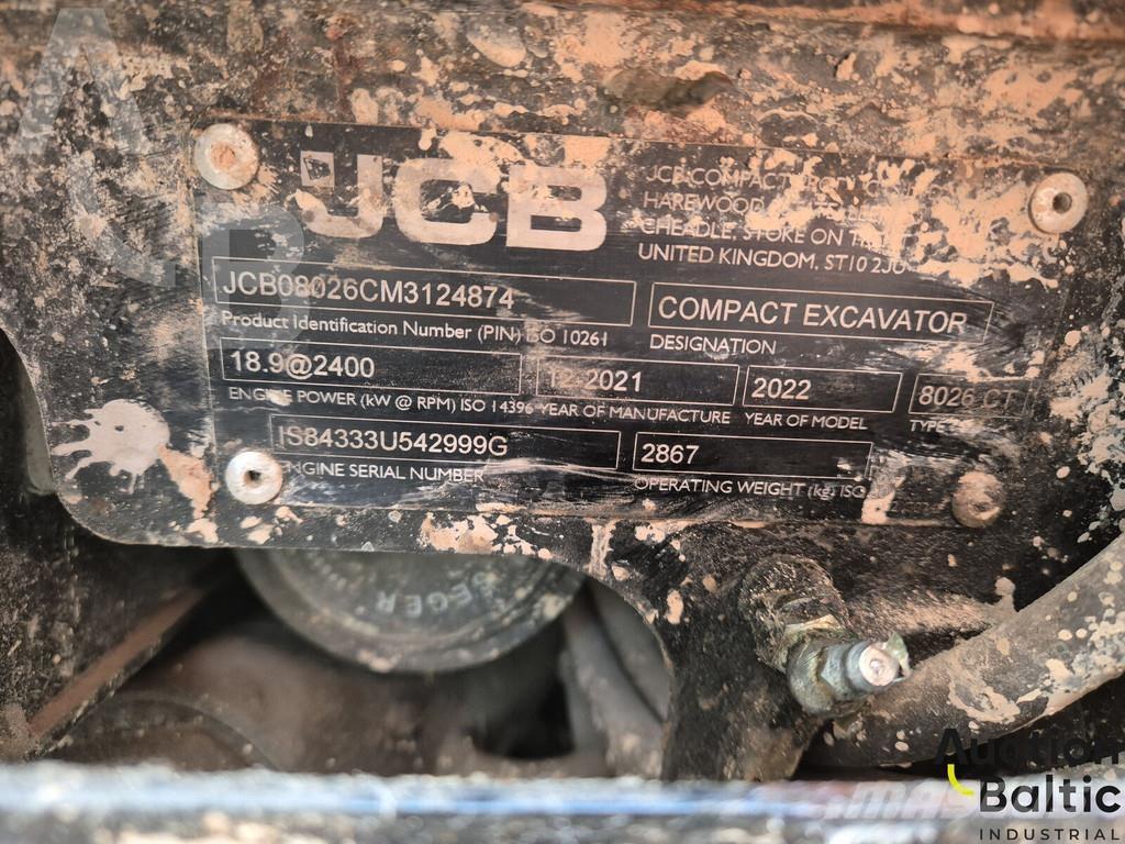 JCB 8026 CTS ミニ油圧ショベル 7t以下（ミニユンボ・ミニディガー）