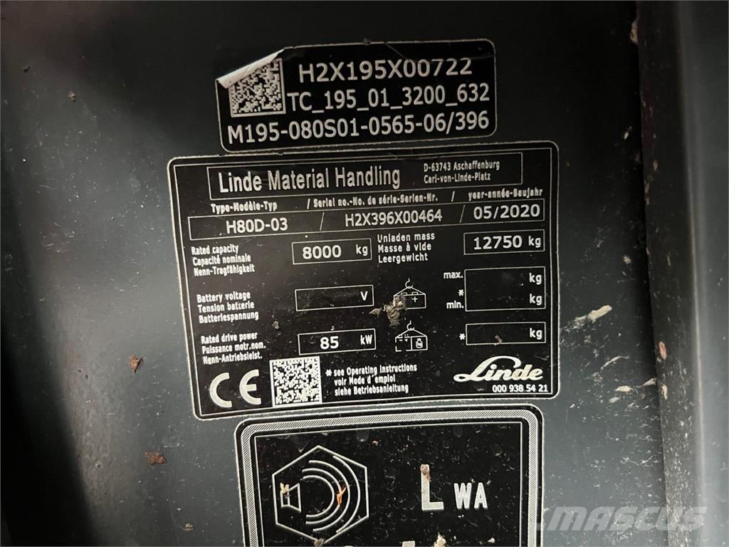 Linde H80D-03 ディーゼル・軽油
