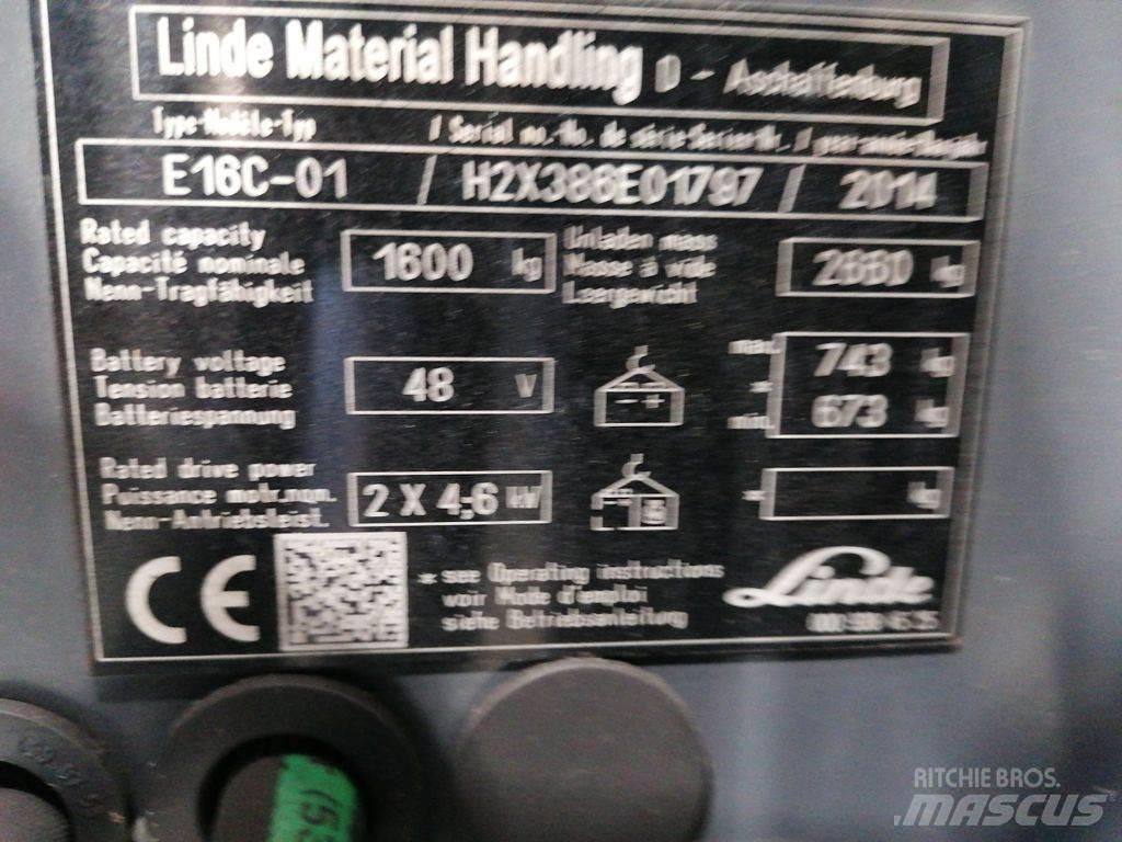 Linde E16C-01 バッテリーフォークリフト