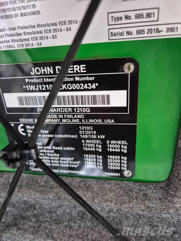 John Deere 1210 G フォワーダー
