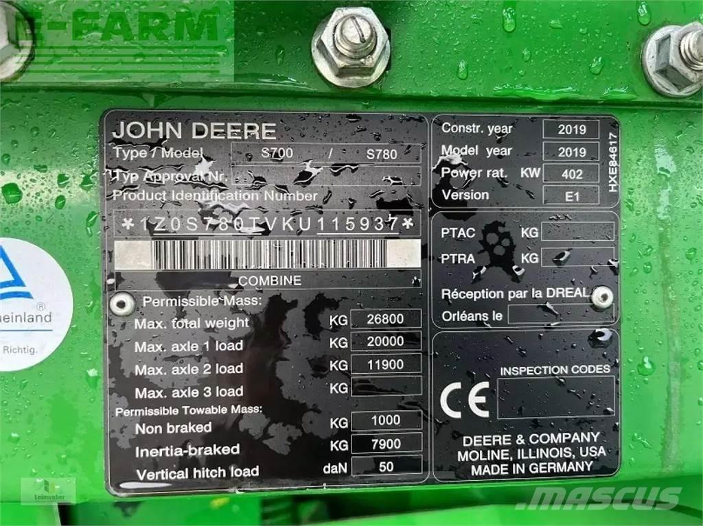 John Deere s 780i コンバイン