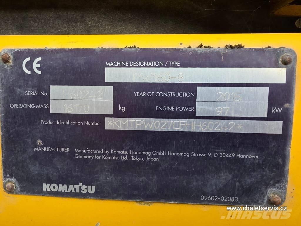 Komatsu PW 160 ホイール式油圧ショベル（パワーショベル・ユンボ・バックホー）