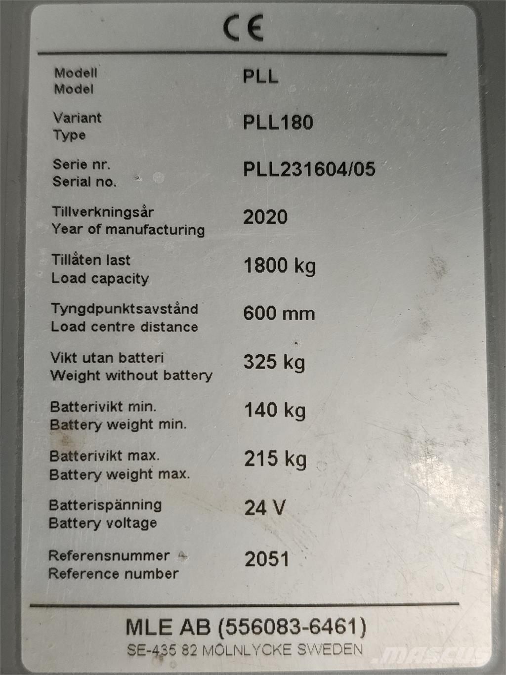 Atlet PLL180 ウォーキンフォークリフト