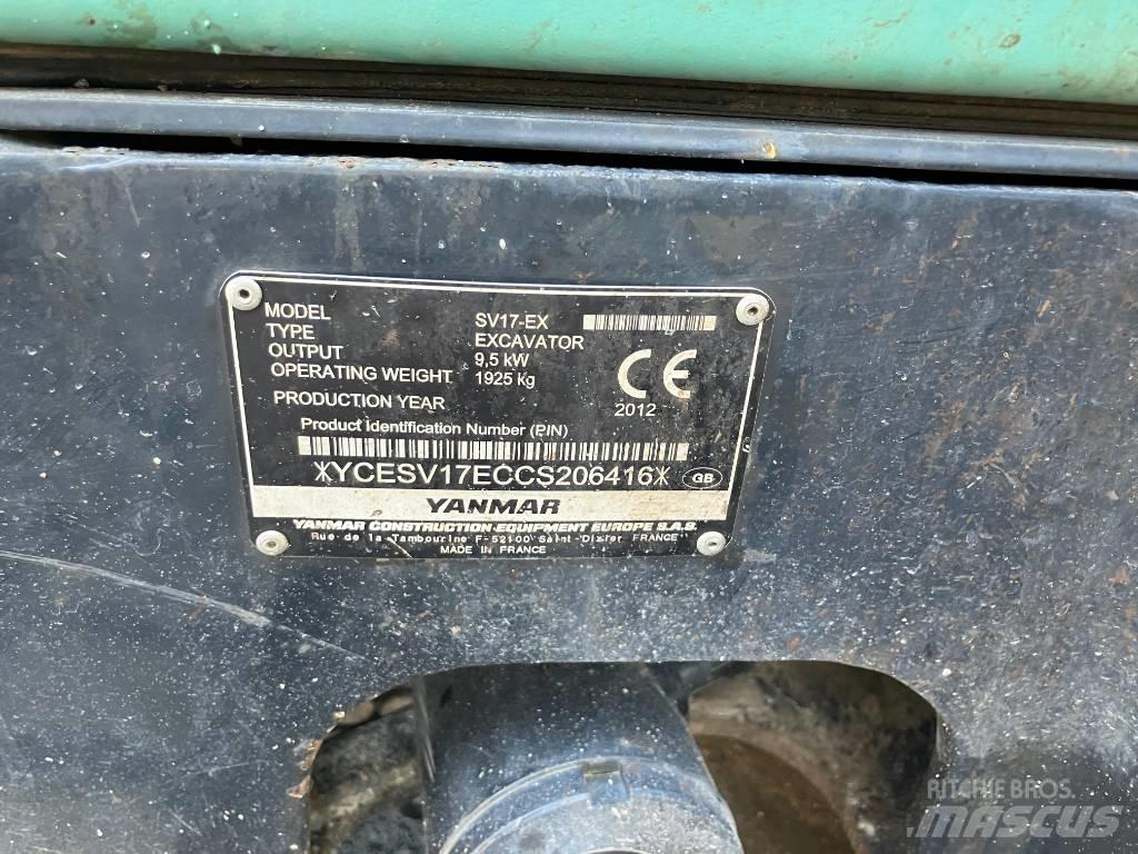 Yanmar SV 17 EX ミニ油圧ショベル 7t以下（ミニユンボ・ミニディガー）