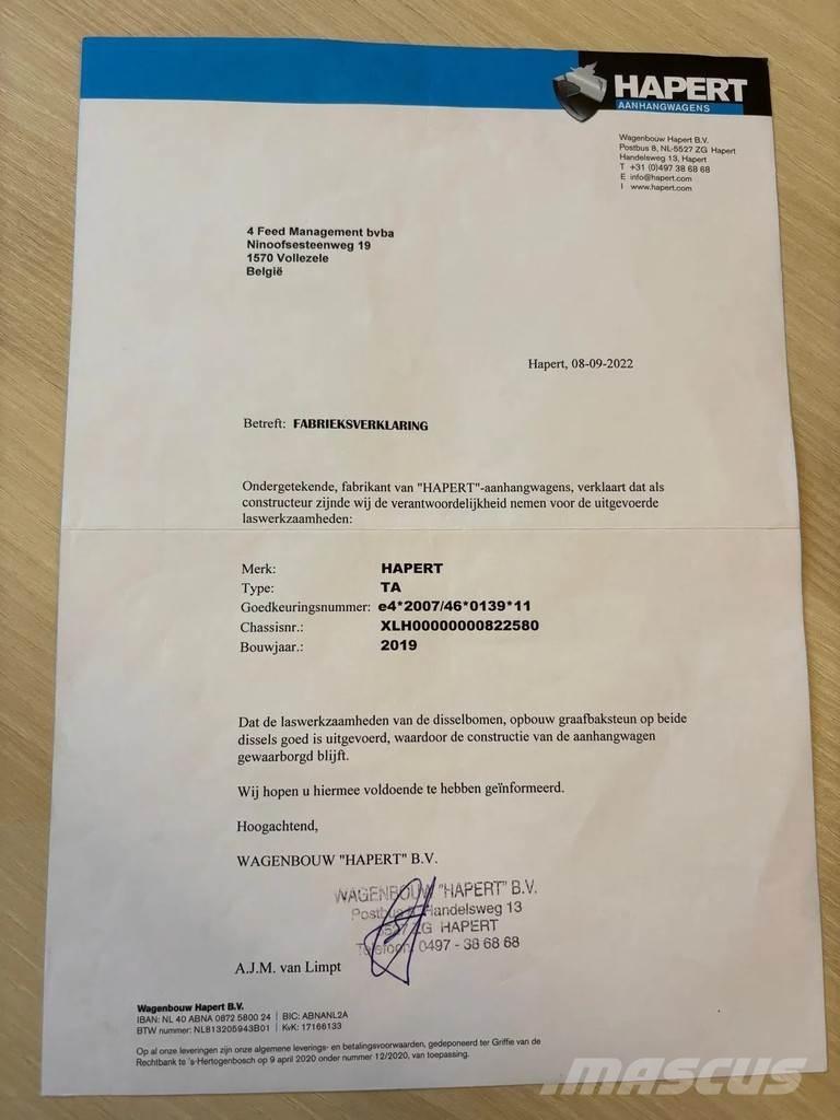 Hapert LF2 車両運搬用トレーラー