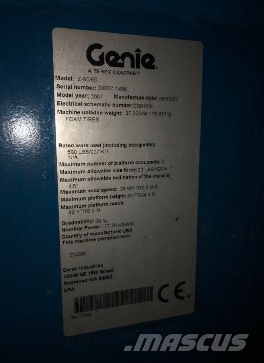 Genie Z 80/60 ブームリフト　屈伸型