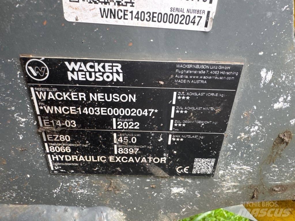 Wacker Neuson EZ80 大型油圧ショベル12t以上（パワーショベル・ユンボ）