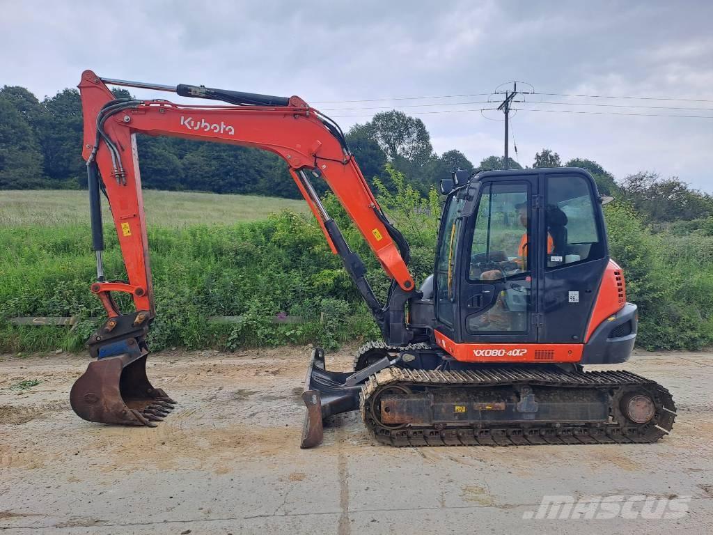 Kubota KX 080-4 中型油圧ショベル 7ｔ-12ｔ（ユンボ・パワーショベル・バックホー）