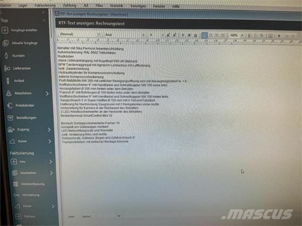 Kotte VT 19.700 スラリータンカー