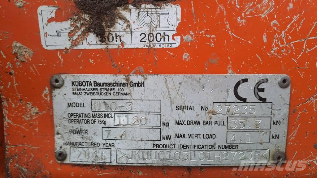 Kubota U 10-3 ミニ油圧ショベル 7t以下（ミニユンボ・ミニディガー）