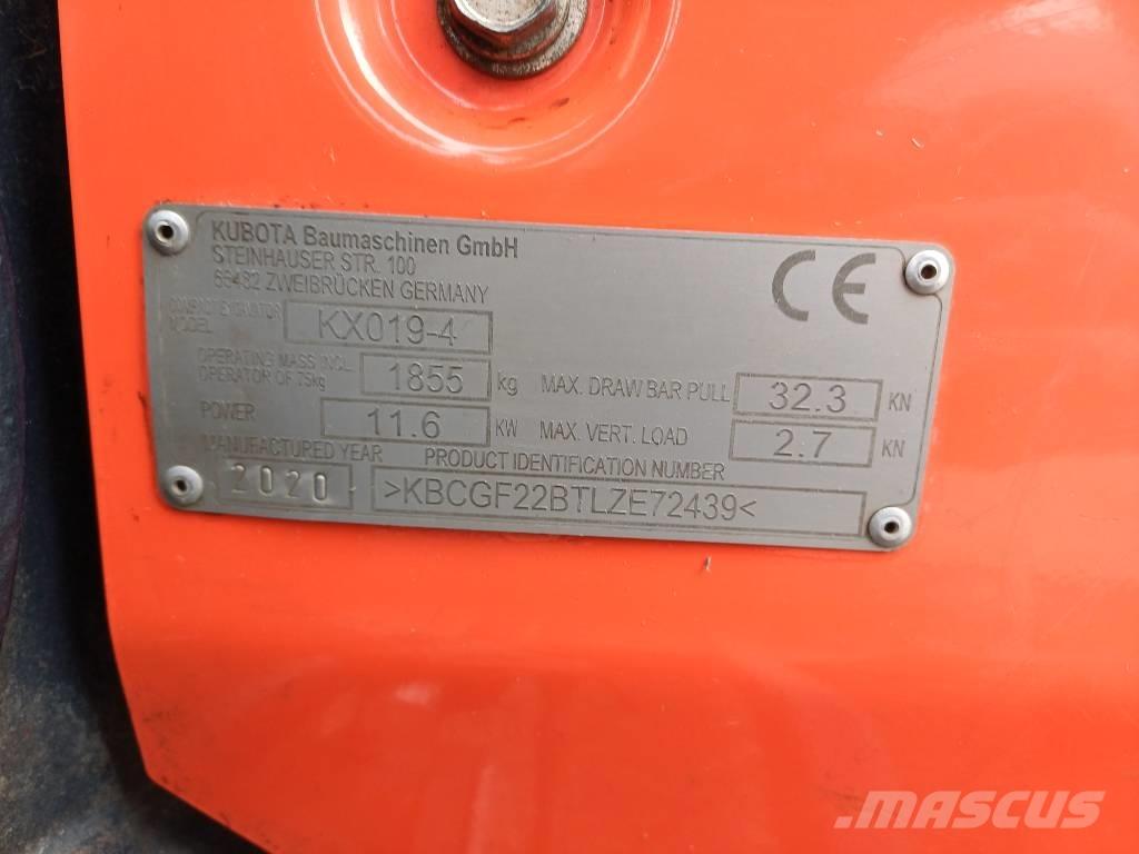 Kubota KX 019-4 ミニ油圧ショベル 7t以下（ミニユンボ・ミニディガー）