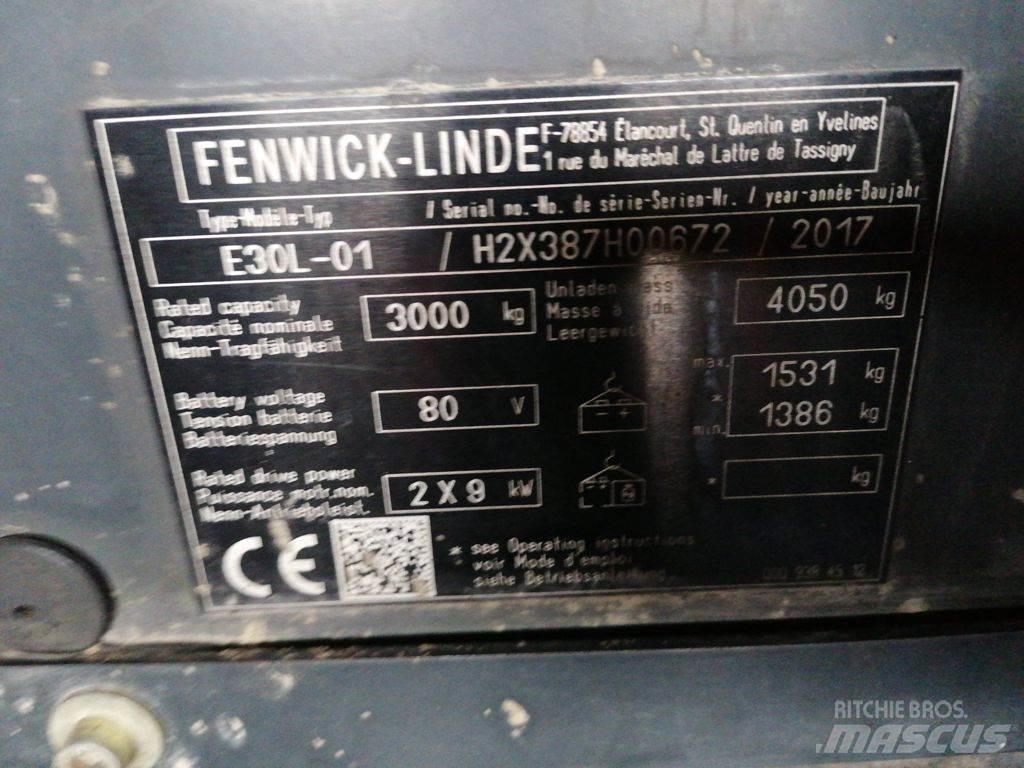Linde E30L-01 バッテリーフォークリフト
