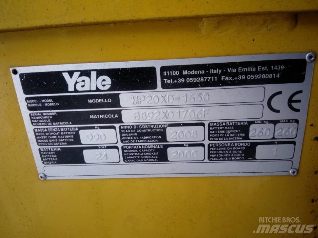 Yale MP 20 XD ローリフトとプラットフォーム