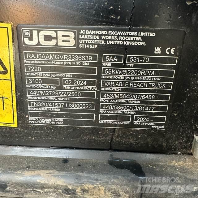 JCB 531-70 テレスコーピックハンドラー