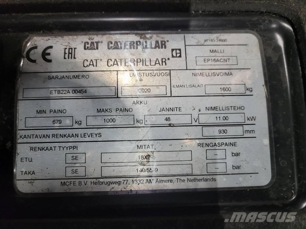 CAT EP16ACNT バッテリーフォークリフト