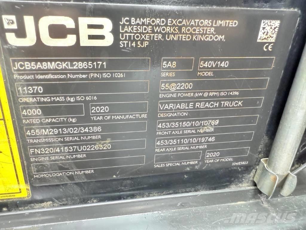 JCB 540-140 テレスコーピックハンドラー