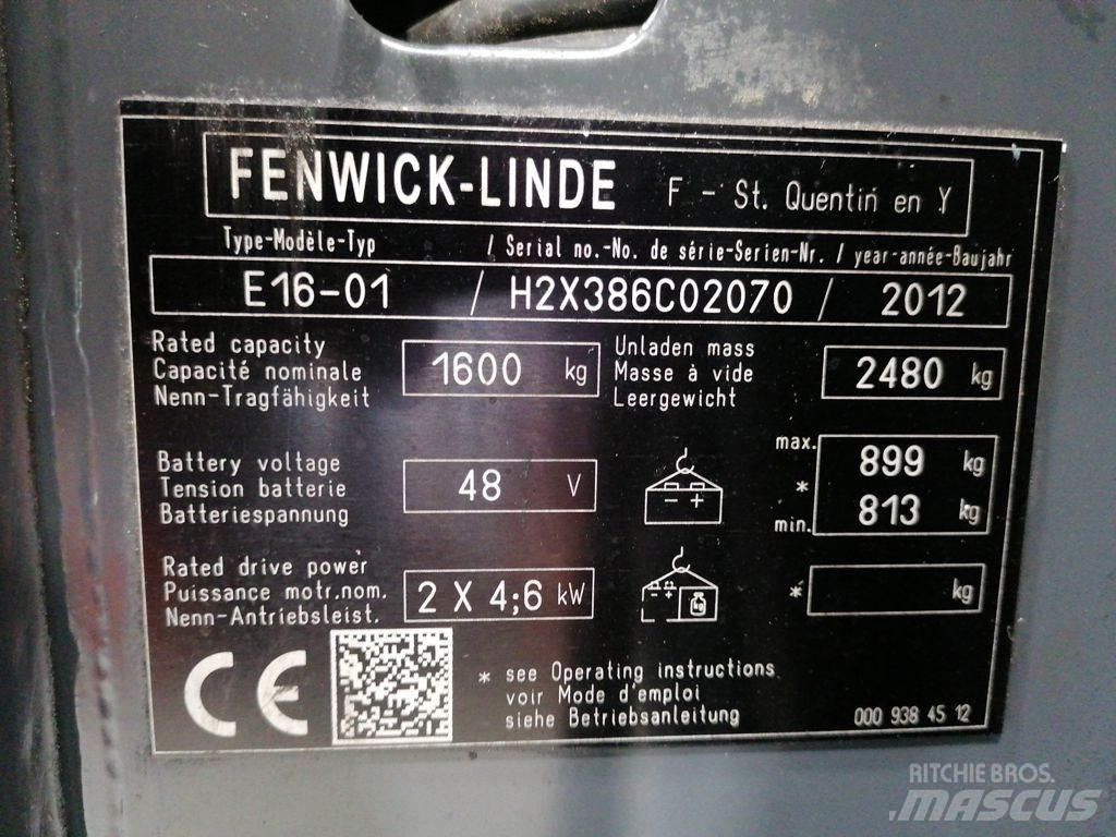 Linde E16-01 バッテリーフォークリフト