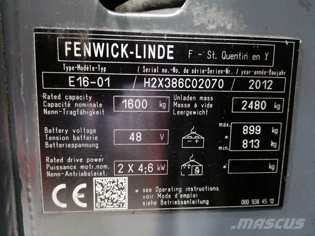 Linde E16-01 バッテリーフォークリフト