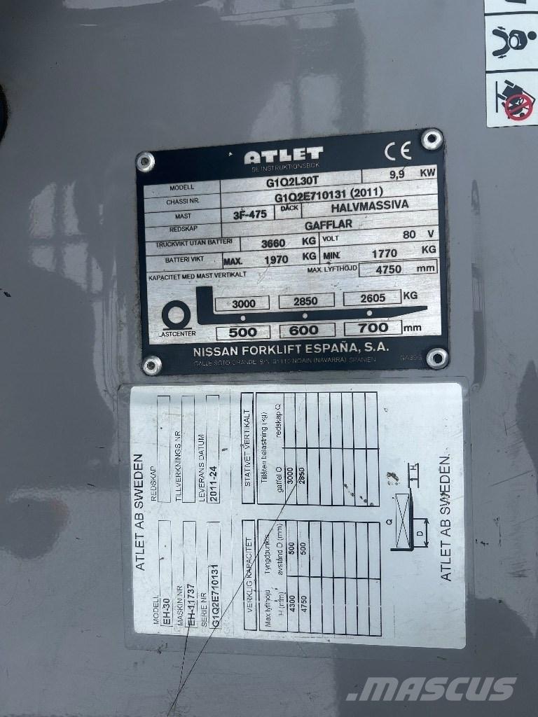 Atlet L30T バッテリーフォークリフト