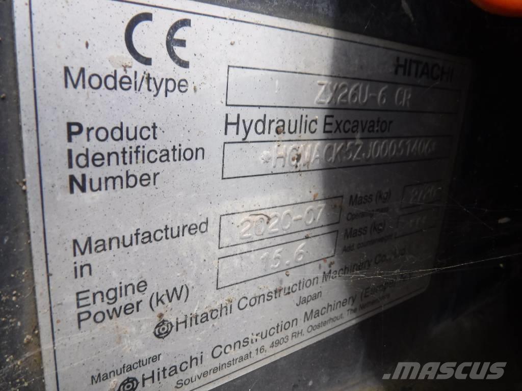 Hitachi ZX 26 U-6 ミニ油圧ショベル 7t以下（ミニユンボ・ミニディガー）
