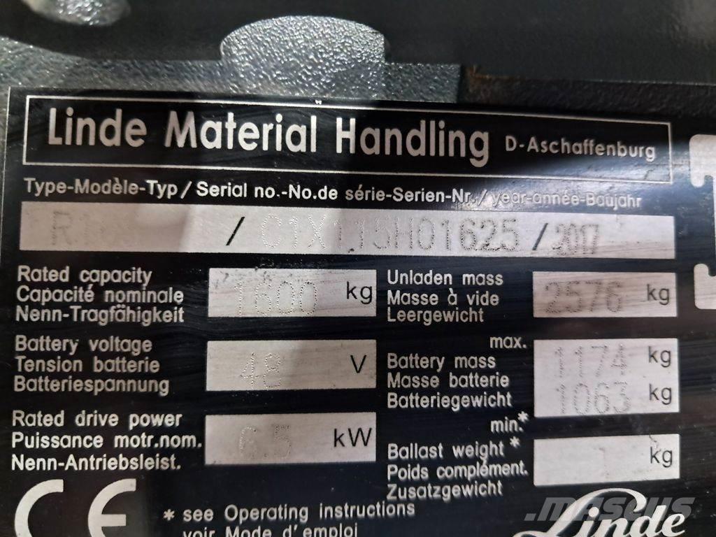 Linde R16S リーチフォークリフト