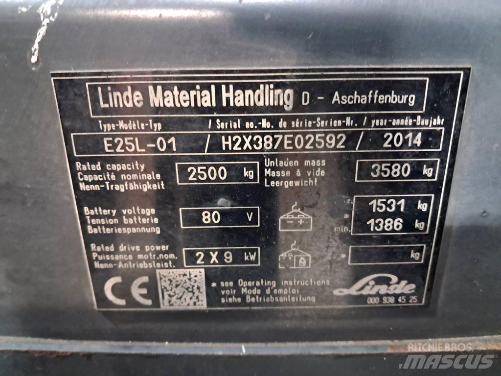 Linde E25L-01 バッテリーフォークリフト