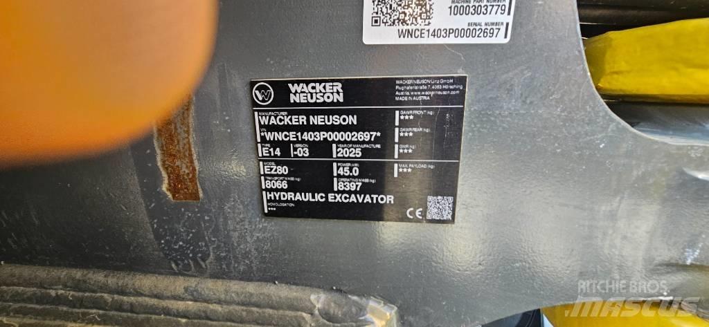 Wacker Neuson EZ 80 中型油圧ショベル 7ｔ-12ｔ（ユンボ・パワーショベル・バックホー）