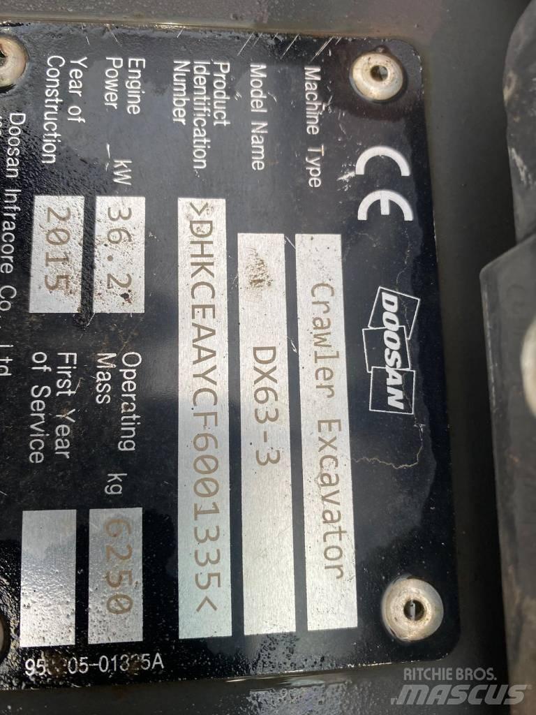 Doosan DX 63-3 ミニ油圧ショベル 7t以下（ミニユンボ・ミニディガー）