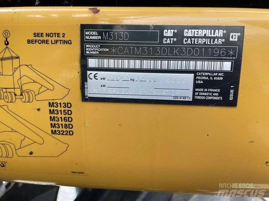 CAT M313D - CE ホイール式油圧ショベル（パワーショベル・ユンボ・バックホー）
