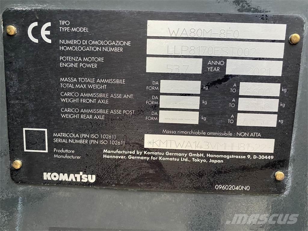 Komatsu WA80M-8EO 多目的ローダー