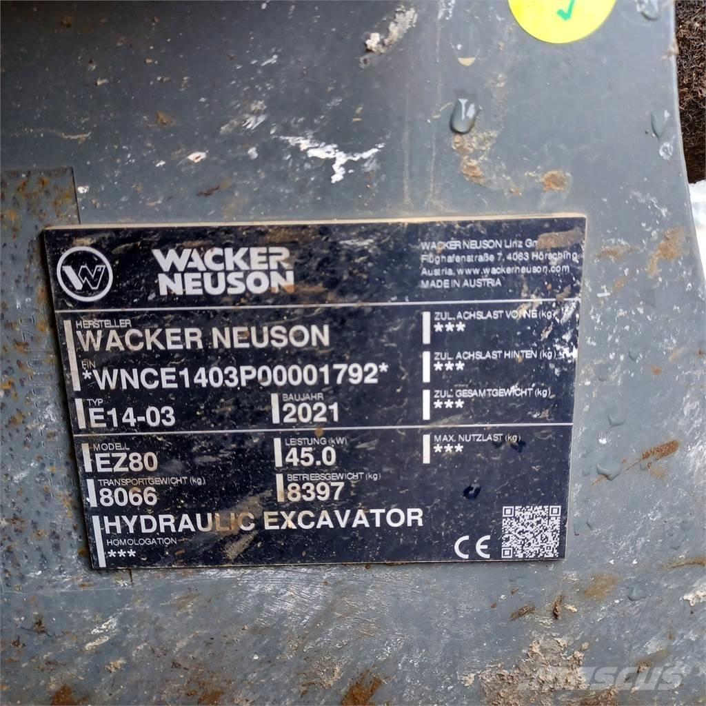 Wacker Neuson EZ80 大型油圧ショベル12t以上（パワーショベル・ユンボ）
