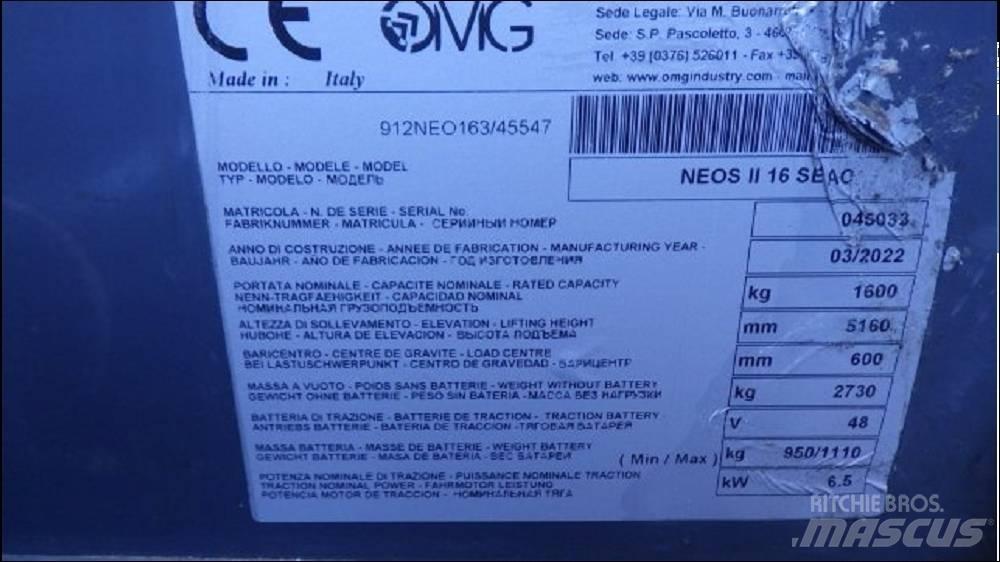 OMG NEOS II 16 SAEC バッテリーフォークリフト