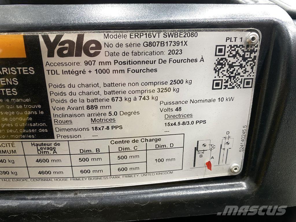 Yale ERP16VT バッテリーフォークリフト