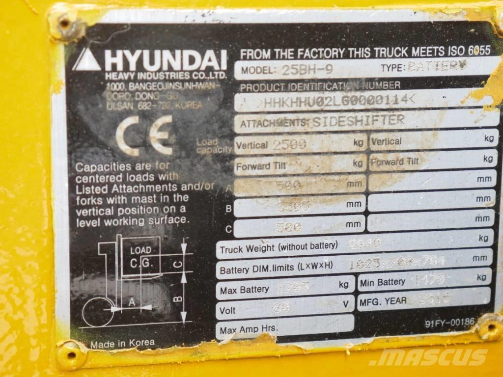 Hyundai 25 BH-9 バッテリーフォークリフト