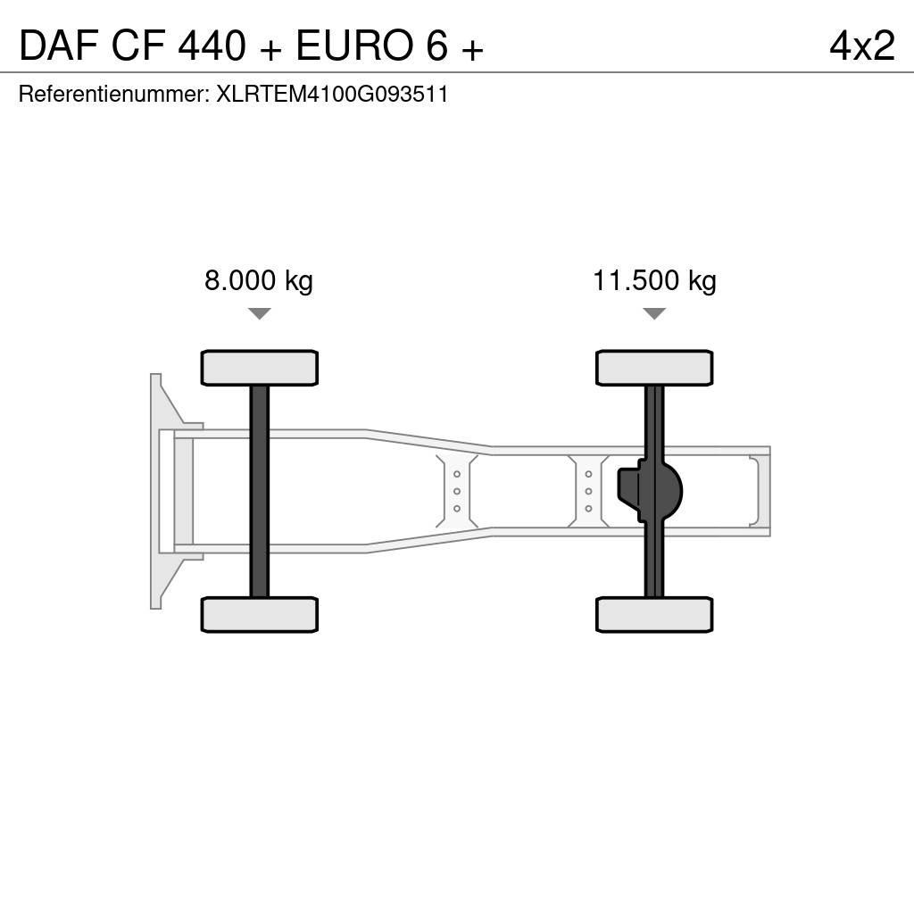 DAF CF 440 + EURO 6 + 中古トラクターヘッド | トレーラーヘッド