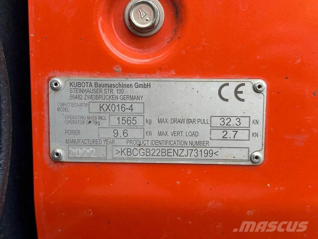 Kubota KX016-4 ミニ油圧ショベル 7t以下（ミニユンボ・ミニディガー）