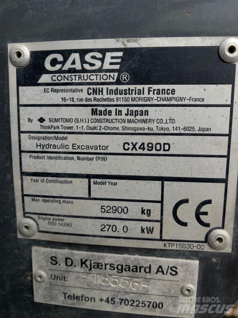 CASE CX 490 D 大型油圧ショベル12t以上（パワーショベル・ユンボ）