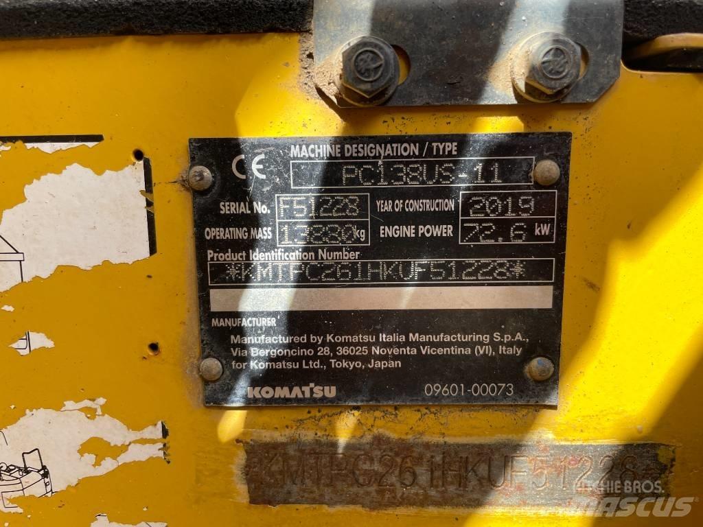 Komatsu PC 138 US-11 大型油圧ショベル12t以上（パワーショベル・ユンボ）