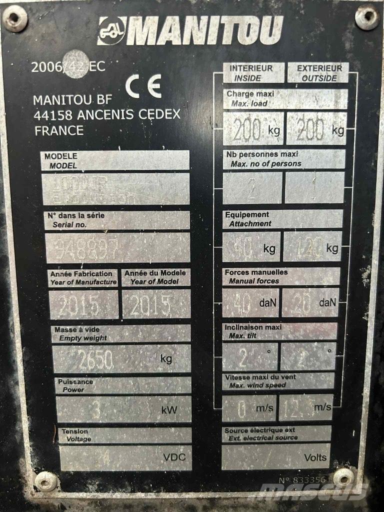 Manitou 100 VJR 垂直昇降型リフト