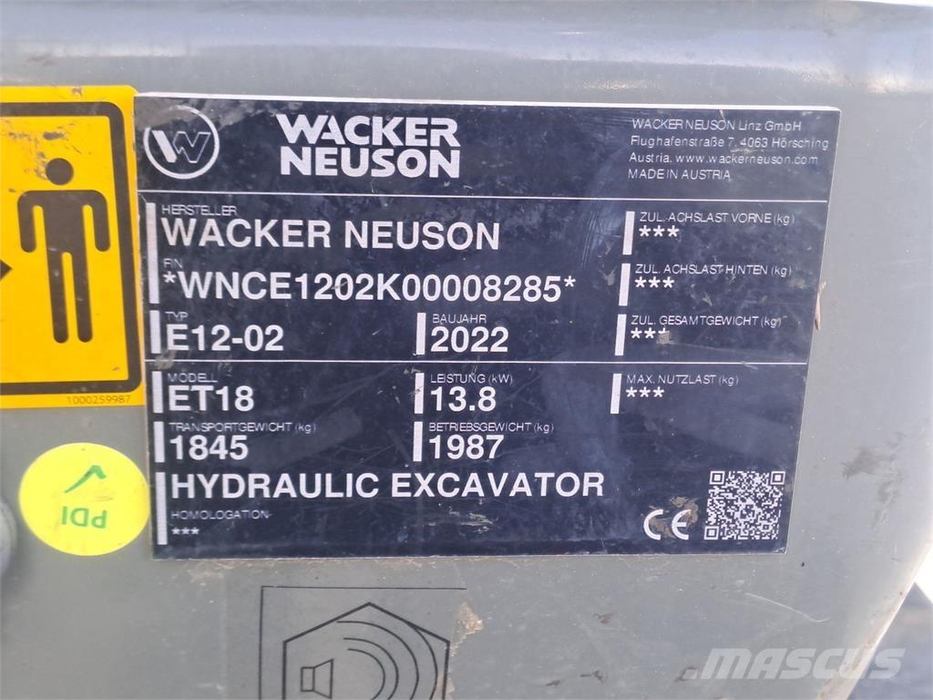 Wacker Neuson ET18 大型油圧ショベル12t以上（パワーショベル・ユンボ）