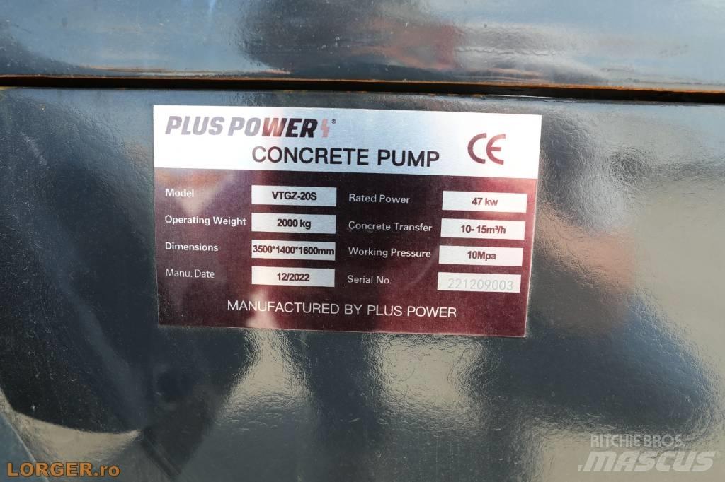 Plus Power VTGZ - 20S コンクリートポンプ車