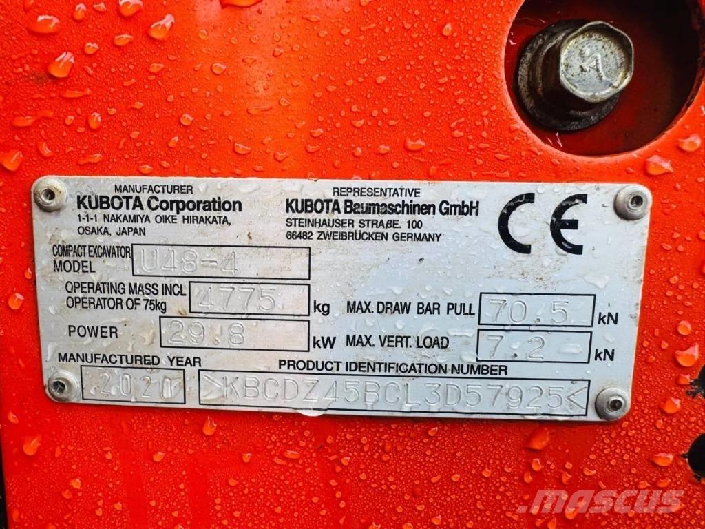 Kubota U 48-4 ミニ油圧ショベル 7t以下（ミニユンボ・ミニディガー）