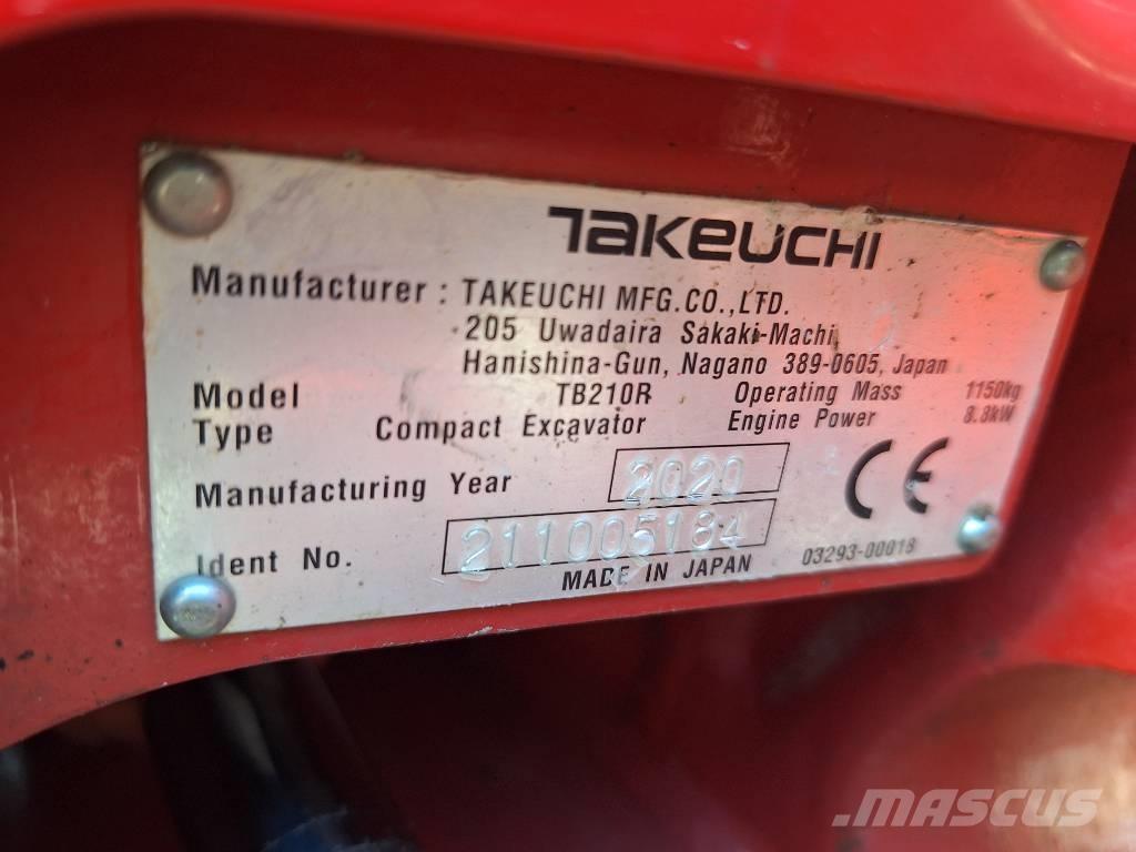 Takeuchi TB 210 R ミニ油圧ショベル 7t以下（ミニユンボ・ミニディガー）