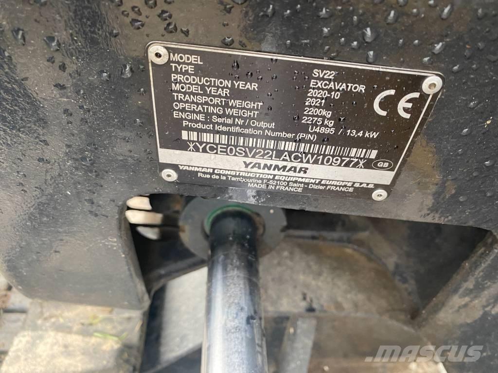 Yanmar SV 22 ミニ油圧ショベル 7t以下（ミニユンボ・ミニディガー）
